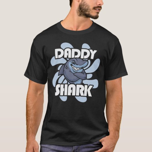 Papa Shark T-shirt - Pap's Birthday/Vaderdag (Voorkant)