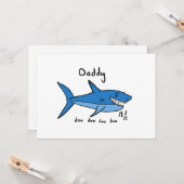 Papa Shark Vaderdag Kaart (Voorkant / Achterkant in situ)
