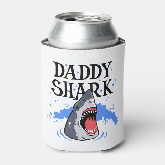 Papa Shark - White Blikjeskoeler (Blikje Voorkant)