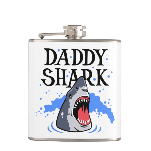 Papa Shark - White Heupfles (Voorkant)