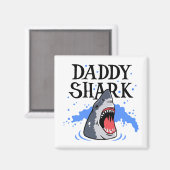 Papa Shark - White Magneet (Voorkant / Achterkant)
