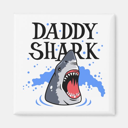 Papa Shark - White Magneet (Voorkant)