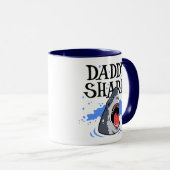 Papa Shark - White Mok (Voorkant rechts)