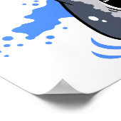 Papa Shark - White Poster (Hoek)