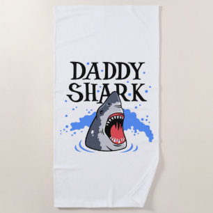 Papa Shark - White Strandlaken