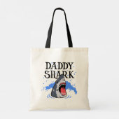 Papa Shark - White Tote Bag (Achterkant)