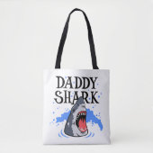 Papa Shark - White Tote Bag (Voorkant)