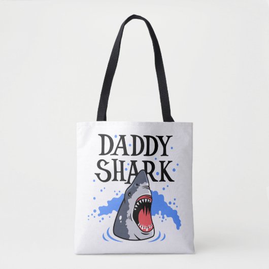 Papa Shark - White Tote Bag (Voorkant)