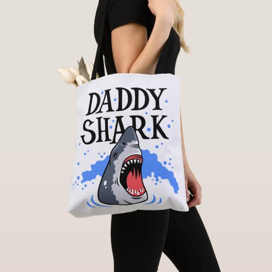 Papa Shark - White Tote Bag (Dichtbij)
