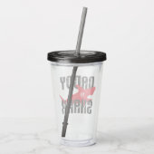 Papa Shark Worn Graphic Acryl Drinkbeker (Achterkant)