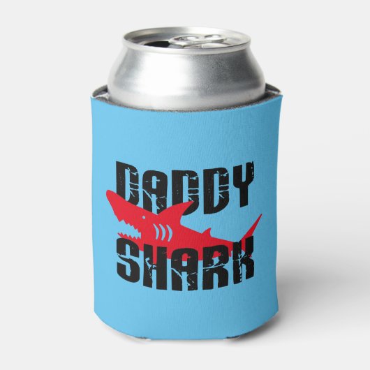 Papa Shark Worn Graphic Blikjeskoeler (Blikje Voorkant)