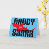 Papa Shark Worn Graphic Kaart (Gele Bloem)