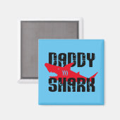 Papa Shark Worn Graphic Magneet (Voorkant / Achterkant)