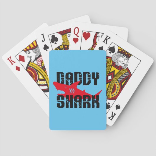 Papa Shark Worn Graphic Pokerkaarten (Achterkant)
