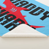 Papa Shark Worn Graphic Sherpa Deken (3/4)