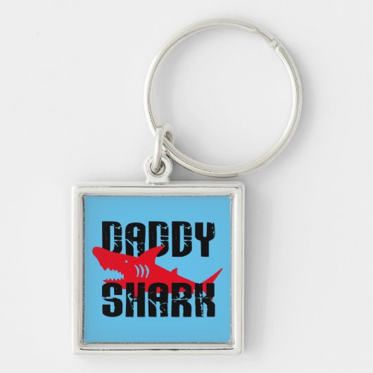 Papa Shark Worn Graphic Sleutelhanger (Voorkant)