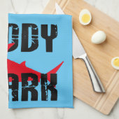 Papa Shark Worn Graphic Theedoek (Quarter Fold)