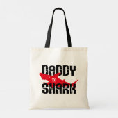 Papa Shark Worn Graphic Tote Bag (Achterkant)