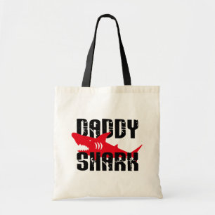 Papa Shark Worn Graphic Tote Bag