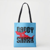 Papa Shark Worn Graphic Tote Bag (Voorkant)