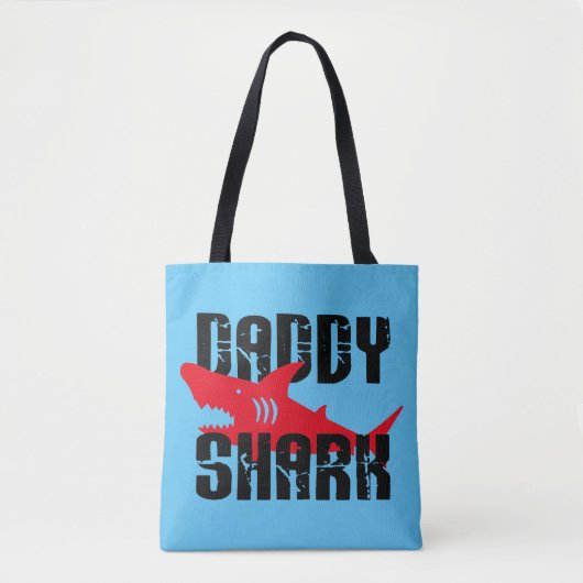Papa Shark Worn Graphic Tote Bag (Voorkant)