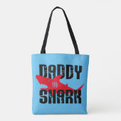 Papa Shark Worn Graphic Tote Bag (Achterkant)
