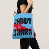 Papa Shark Worn Graphic Tote Bag (Dichtbij)