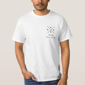 Papa Shirt gepersonaliseerde naam en jaar
