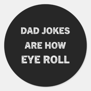 Papa Shirt Papa grappen zijn hoe oogrolcadeau voor Ronde Sticker