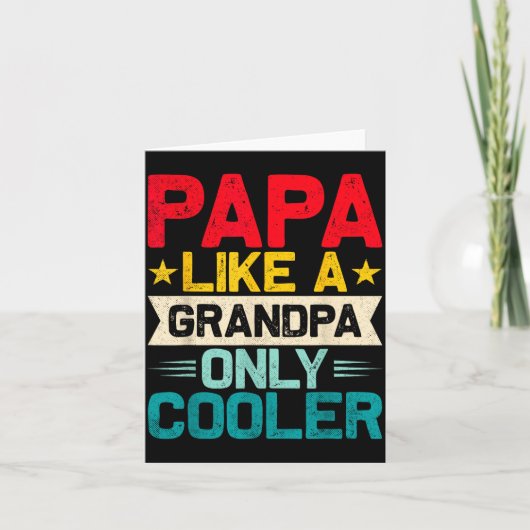 Papa Shirts For Men Grandpa Fathers Day Papa From  Kaart (Voorkant)