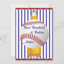 Papa Shower Beer Baseball en Babies Kaart