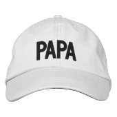 Papa Simpele Geborduurde Vaderdag Geschenk Pet (Voorkant)