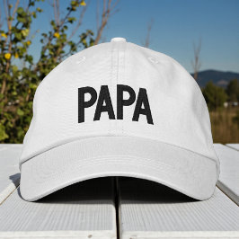 Papa Simpele Geborduurde Vaderdag Geschenk Pet