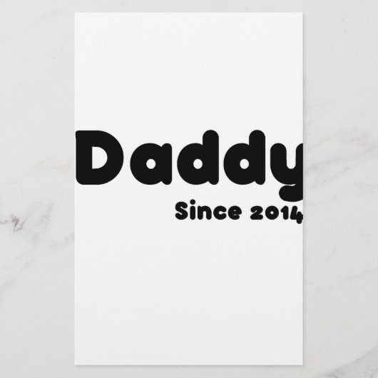 Papa sinds 2014. Vaderdag cadeau Briefpapier (Voorkant)