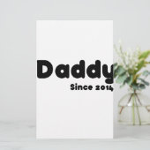 Papa sinds 2014. Vaderdag cadeau Briefpapier (Staand voorkant)