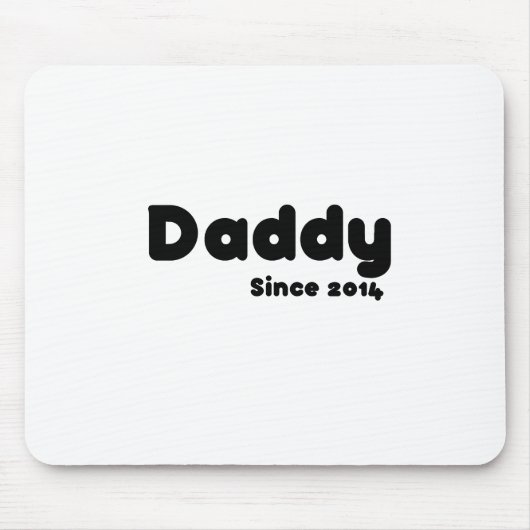 Papa sinds 2014. Vaderdag cadeau Muismat (Voorkant)