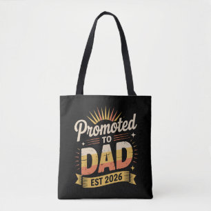 Papa sinds 2026 Funny Nieuwe Vader Zwangerschapsaa Tote Bag