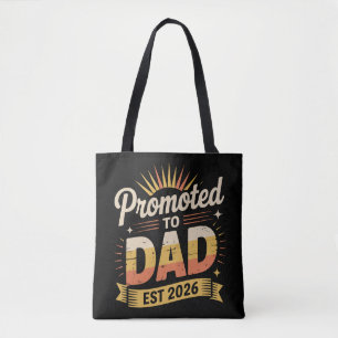 Papa sinds 2026 Funny Nieuwe Vader Zwangerschapsaa Tote Bag