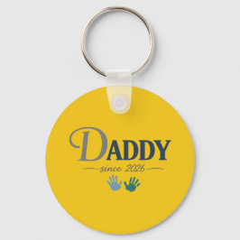 Papa sinds 2026 Nieuwe Vader Vaderdag Cadeau  Sleutelhanger