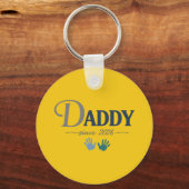 Papa sinds 2026 Nieuwe Vader Vaderdag Cadeau Sleutelhanger (Voorkant)