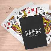Papa Sinds 20XX Modern Elegant Eenvoudig Pokerkaarten
