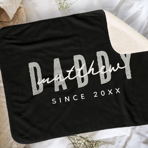 Papa Sinds 20XX Modern Elegant Eenvoudig Sherpa Deken