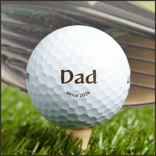 Papa sinds jaar Easy Brown Happy Golfballen
