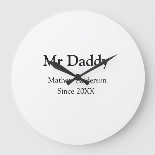Papa sinds jaar naam ouders vader naam g grote klok (Voorkant)