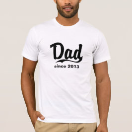Papa sinds jaar op maat gesneden t-shirt Vaderdag