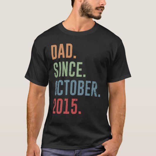 Papa sinds oktober 2015 t-shirt (Voorkant)