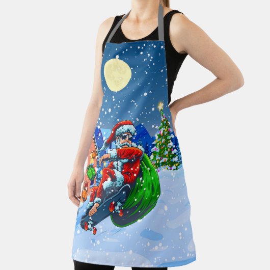 Papa Skateboard Sinterklaas Grappig Schort (Insitu)