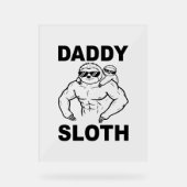 Papa Sloth Acryl Bord (Voorkant)