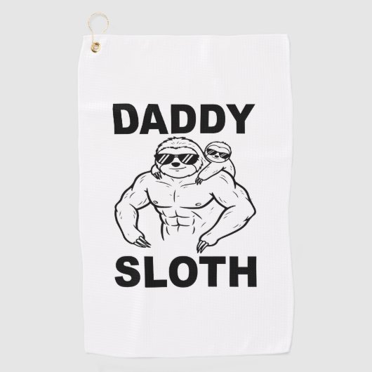 Papa Sloth Golfhanddoek (Voorkant)