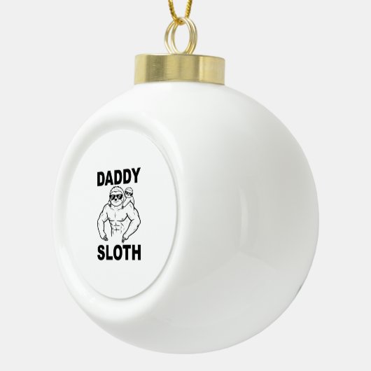 Papa Sloth Keramische Bal Ornament (Rechts)